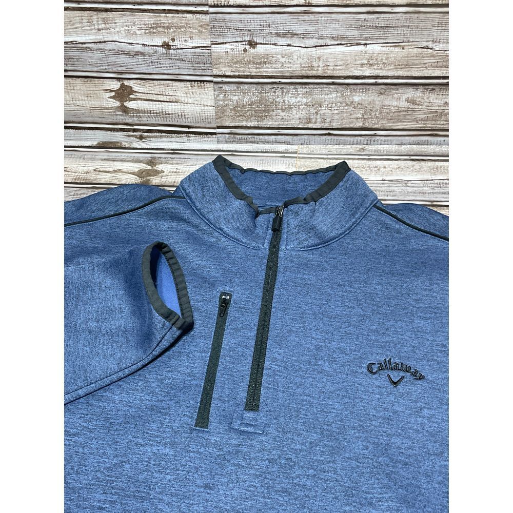 Callaway 1/4 Zip Men's XL Chest Pocket Size XL Blue